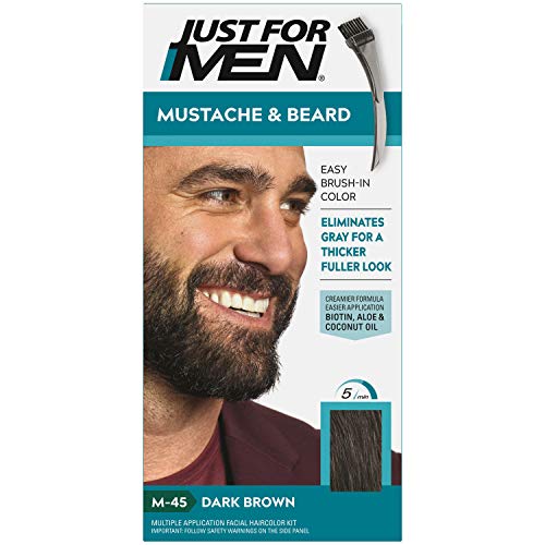 JUST FOR MEN Color Gel Mustache & Beard M-45, Dark Brown 1 Each (Pack of 6) - Image 2